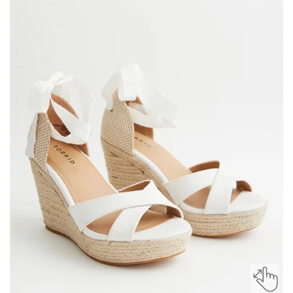 Torrid ankle wrap espadrilles new 10.5